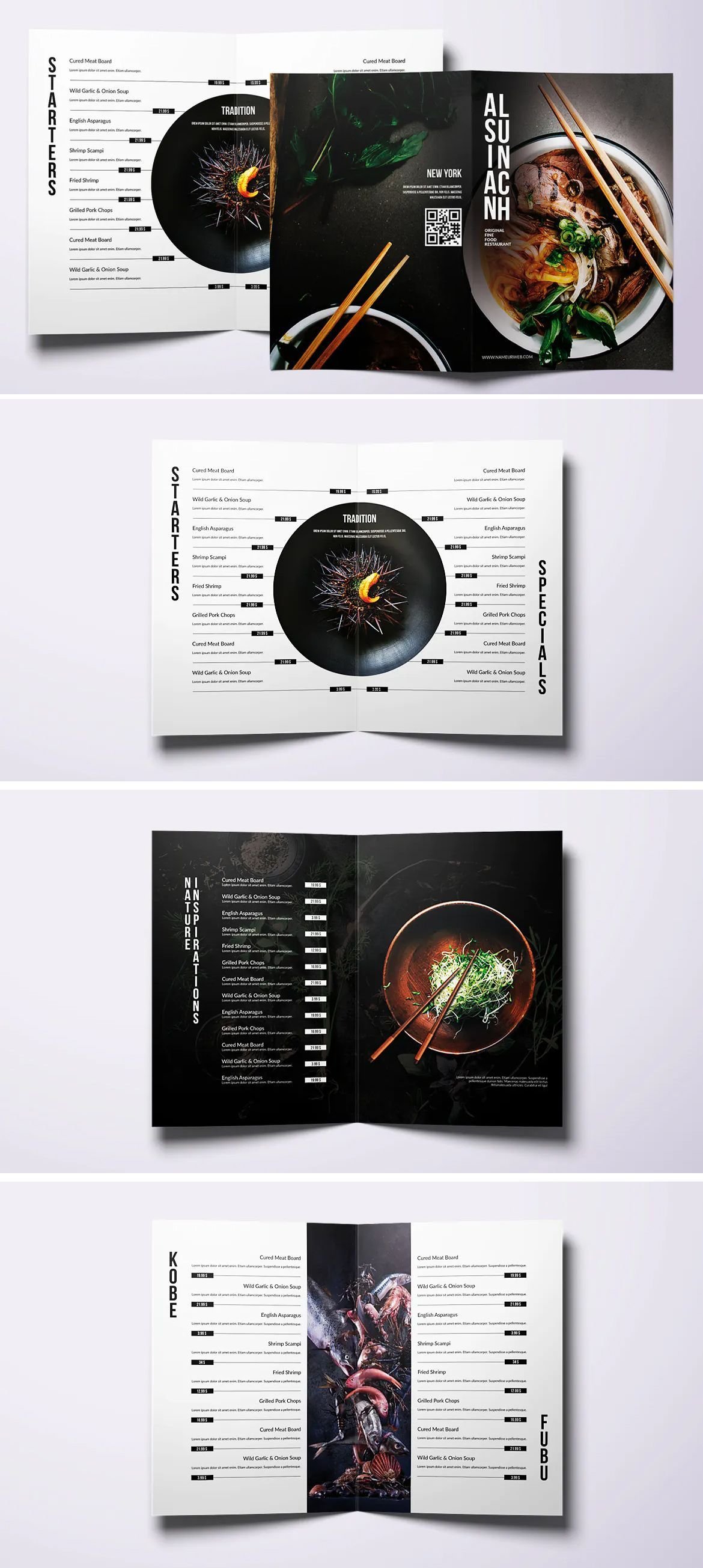 Menu architecture — printed menu work