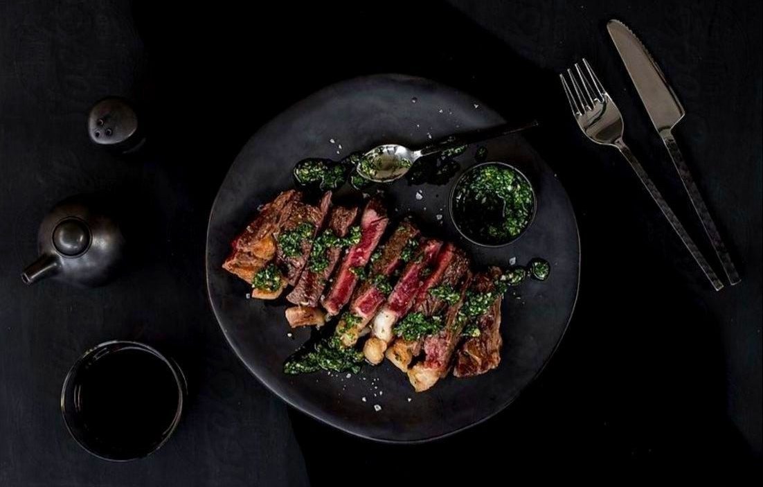Dry-aged sirloin with chimichurri